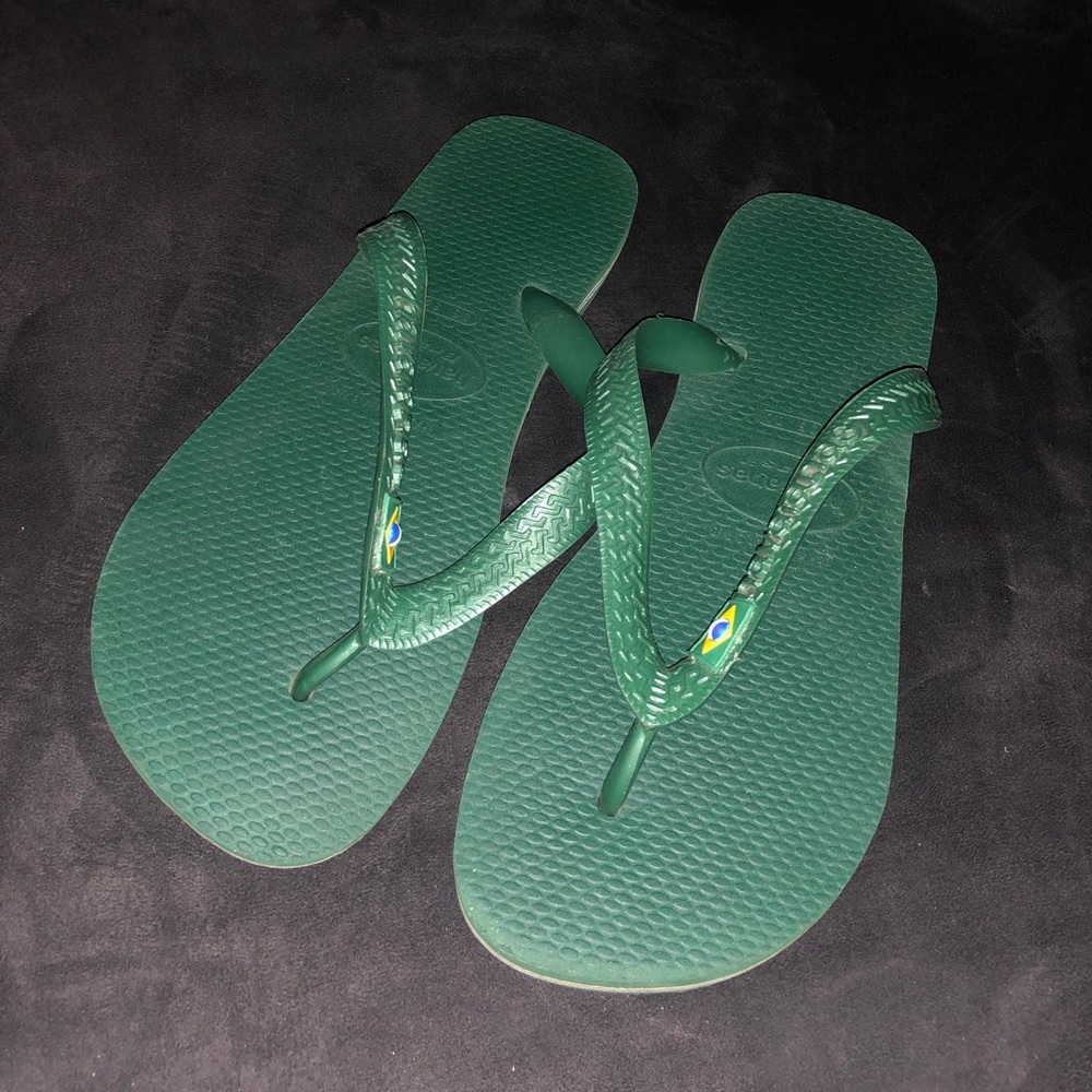 COPY - havaianas brazil green flip flop